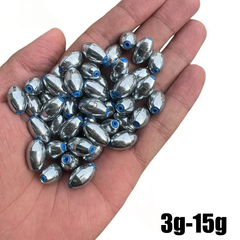Fishing Hook Offset - ตะกั่วตกปลาแบบกลวง 10 ชิ้น/ชุด น้ำหนัก 3 กรัม/4