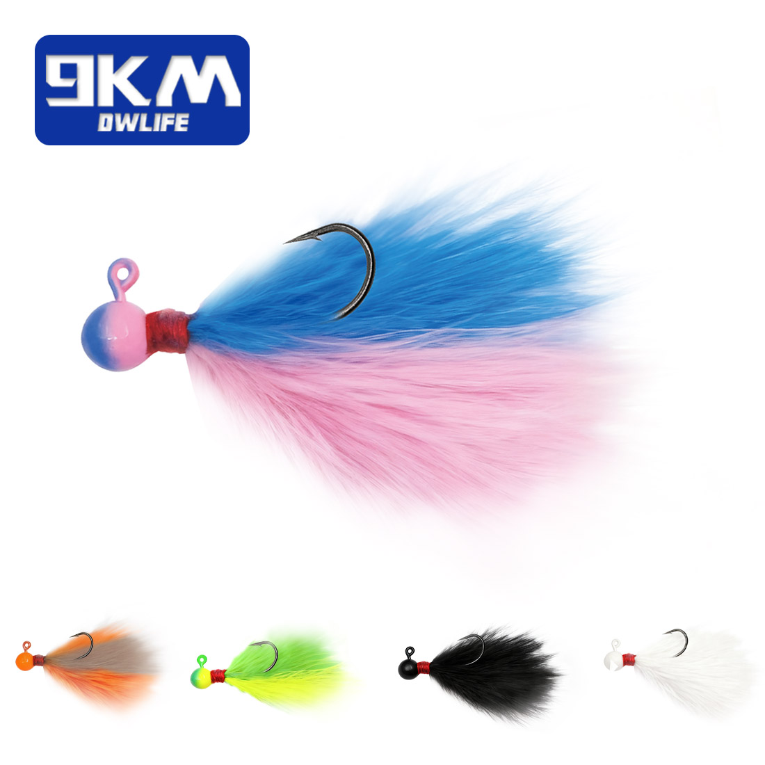 Fishing Hook Assortment - ชุดเหยื่อตกปลาแบบมาราบู 9KM 5 ชิ้น คละสี แบบผูกมือ