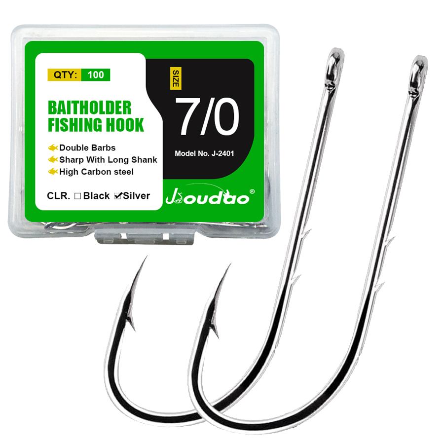 ตะขอตกปลา100ชิ้นตะขอเหยื่อล่อป - Fishing Hook Offset บทวิจารณ์และราคา
