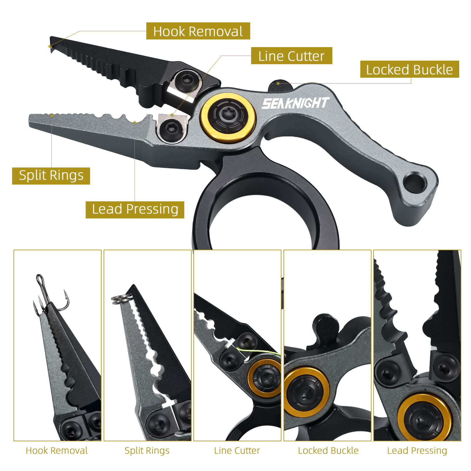 คีมตกปลา SeaKnight ขนาดเล็ก เค - Fishing Hook Size บทวิจารณ์และราคา